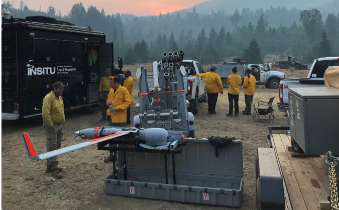 Insitu team Sets up to aid in wildfire relief