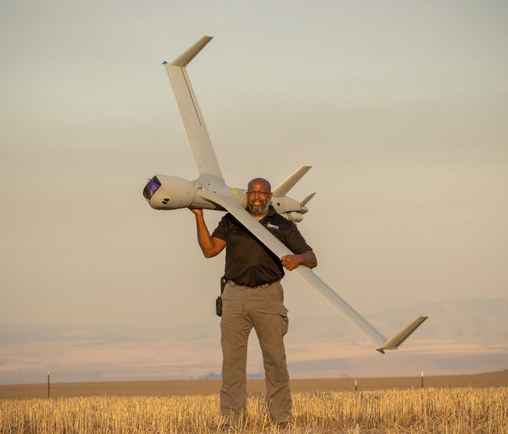 Insitu Employee Holding ScanEagle